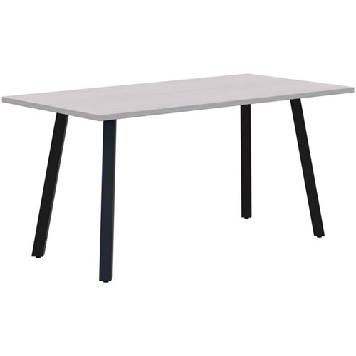SWITCH CAFE Table 1500 x 750 x 720mm Silver Strata Top with Black Base