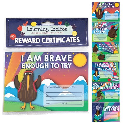 Learning Toolbox Reward Certificates A5 6 Assorted Designs, Pack of 30