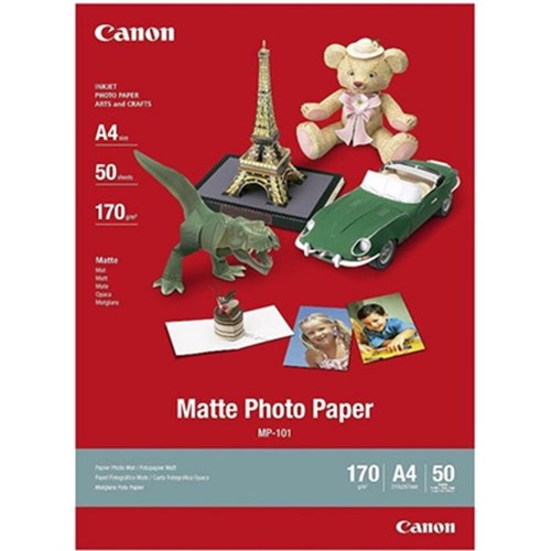 Canon MP-101 A4 Matte 170gsm Photo Paper, Pack of 50