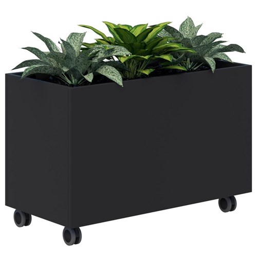 Rapid Mobile Planter Including Artificial Plants 900x600mm Black/Plants