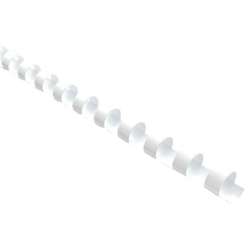 Icon 6mm Plastic Binding Coils White, Pack of 100