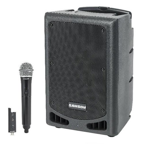 Samson ESAXP208W Rechargeable Portable PA System with Wireless Mic