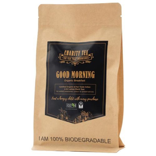 Charity Tea Good Morning Breakfast Organic Tea Bags, Pack of 25