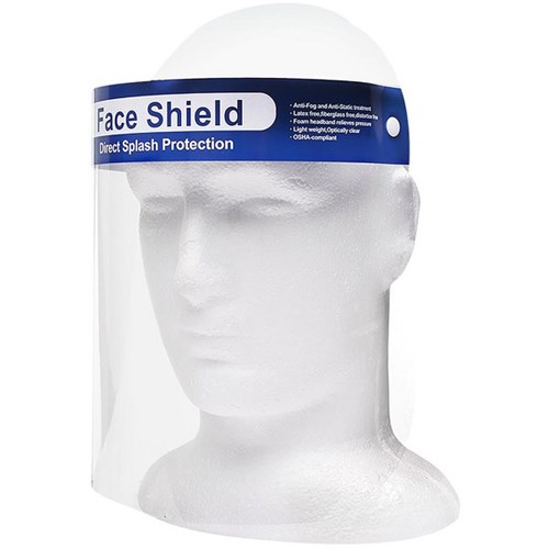 Zinc Polycarbonate Safety Face Shield Lightweight Anti-Fog Anti-Splash Clear Lens