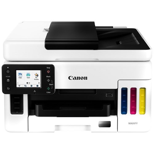 Canon Maxify GX6060 A4 Colour Megatank 3 In 1 Inkjet Printer White