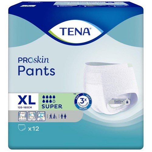 TENA ProSkin Incontinence Pants Super Unisex XL, Pack of 12