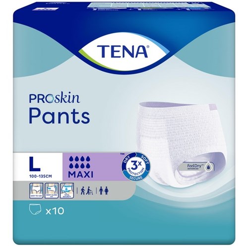 TENA ProSkin Incontinence Pants Maxi Unisex Large, Pack of 10