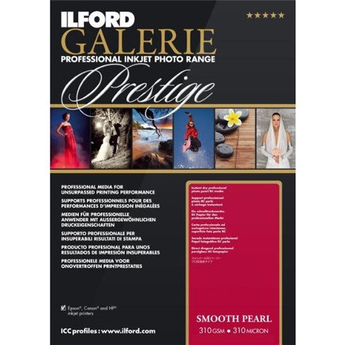 Ilford Galerie A2 310gsm Smooth Pearl Inkjet Photo Paper, Pack of 25