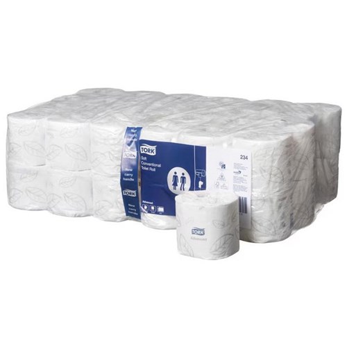 Tork Soft T4 Advanced Toilet Tissue Individually Wrapped 2 Ply 400 Sheet 0000234, Carton of 48 Rolls