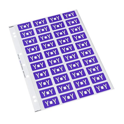 Codafile Alphabetical Letter Y Labels 162575 25mm Purple, Sheet of 40