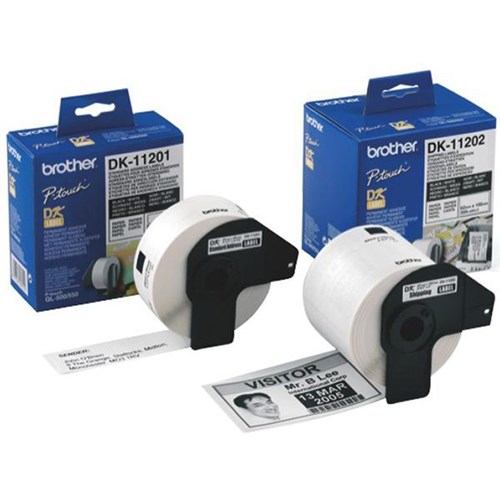 Brother Multi-Purpose Labels DK-11204 17x54mm Black on White, Roll of 400