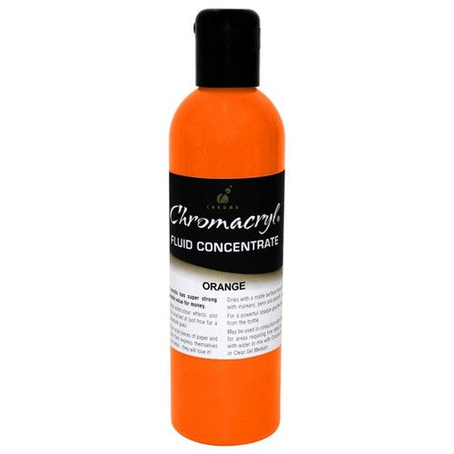 Chromacryl Liquid Acrylic Paint 250ml Orange