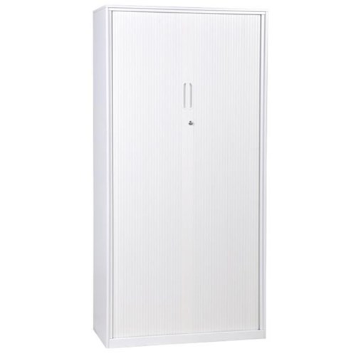 Proceed 6 Tier Tambour Filing Cabinet With PVC Doors White 900mm