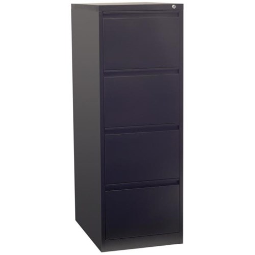 Firstline Filing Cabinet 4 Drawer Vertical Black Texture