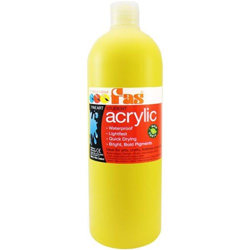 Fas Student Acrylic Paint 1L Cool Yellow