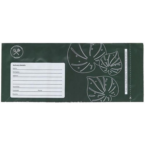 Ecopack DLE Compostable Resealable Courier Bags 135x240mm, Pack of 100