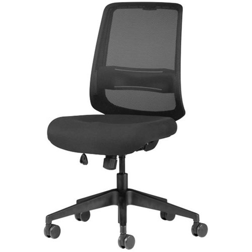 Ava Synchro Task Chair 1 Lever Mesh Back Polyprop Fabric/Black/Black