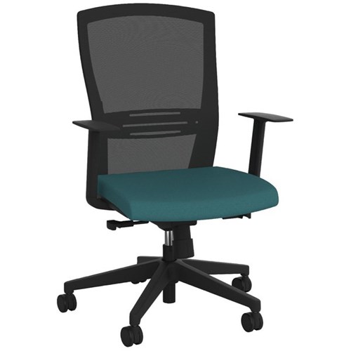 Breeze Task Chair With Arms Mesh Back Black/Blue Splice