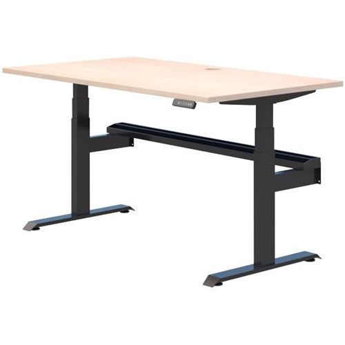 Summit II Plus Electric Single Height Adjustable Desk 1500mm Refined Oak/Black