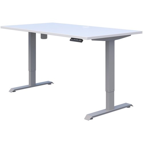Duo II Electric Height Adjustable Desk 1800x800mm Snowdrift/Silver