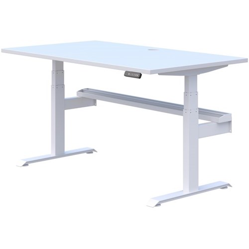 Summit II Plus Electric Single Height Adjustable Desk 1500mm Snowdrift/White