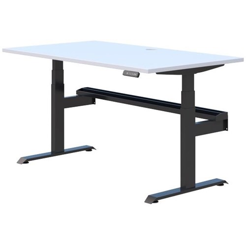 Summit II Plus Electric Single Height Adjustable Desk 1500mm Snowdrift/Black
