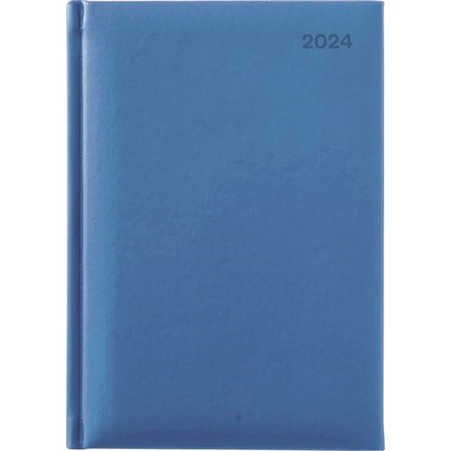 Winc A41 1/2 Hour Appointment Diary Soft Touch A4 1 Day Per Page 2024 Blue
