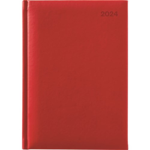 Winc A51 1/2 Hour Appointment Diary Soft Touch A5 1 Day Per Page 2024 Red