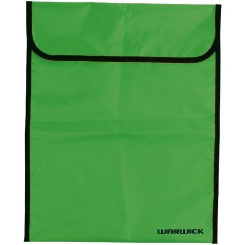 Warwick Homework Bag Hook & Loop Fastener 450x360mm Green