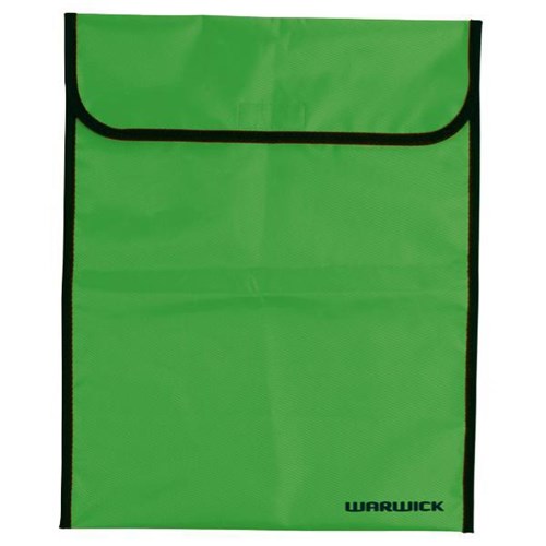 Warwick Homework Bag Hook & Loop 290x360mm Green