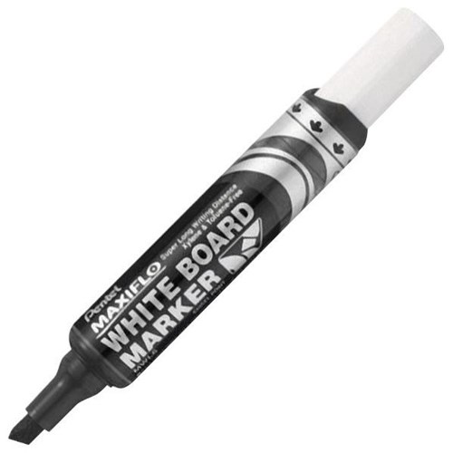 Pentel Maxiflo Black Whiteboard Marker Chisel Tip