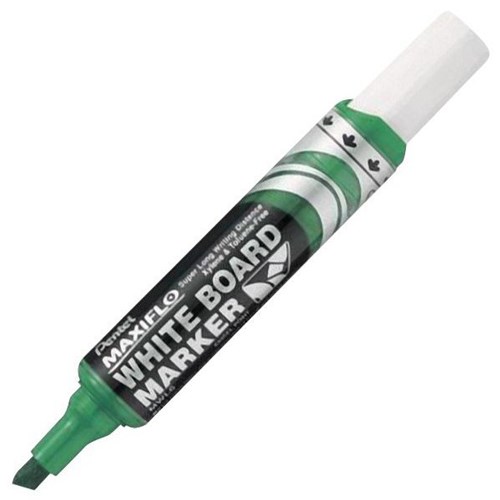 Pentel Maxiflo Green Whiteboard Marker Chisel Tip