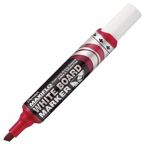 Pentel Maxiflo Red Whiteboard Marker Chisel Tip