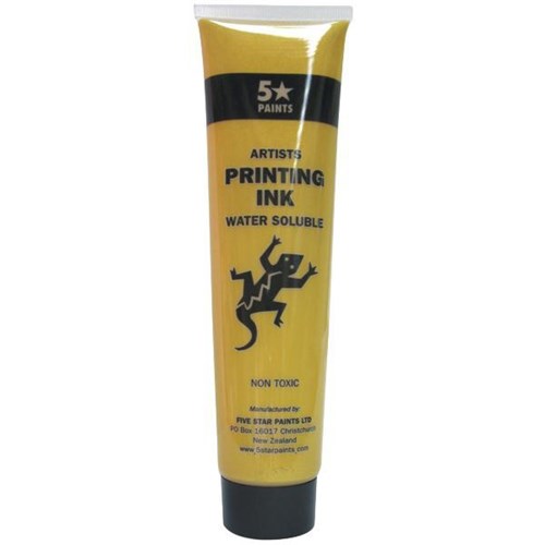 Five Star Water Based Printing Ink 115ml Pale Gold