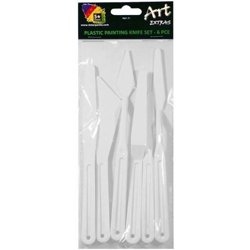 Plastic Palette Knives, Pack of 6