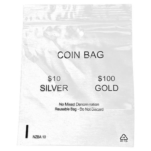 Coin Bag Resealable 110x145mm 50 Micron, Pack of 100