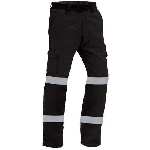 Bison Safety Trousers Ripstop Taped Black
