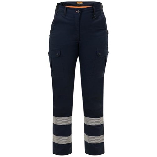 Bison Women's Taped Safety Trousers L/W Navy
