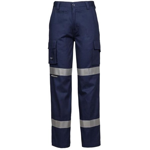 Syzmik Women's Safety Trousers Cotton Drill Taped Navy