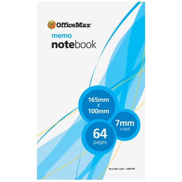 OfficeMax Memo Notebook 165x100mm 64 Pages OfficeMax NZ