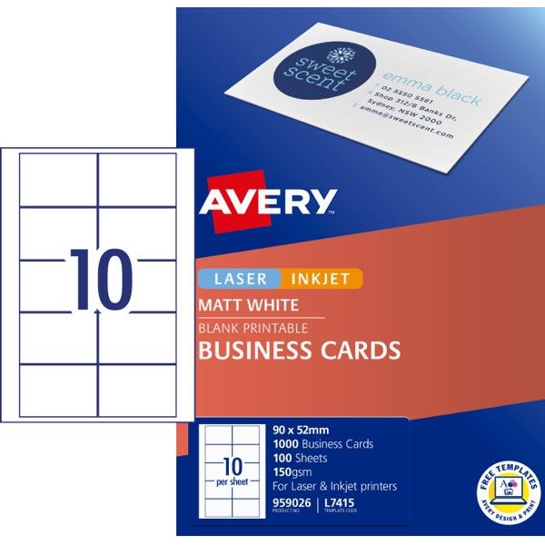 blank avery business cards template