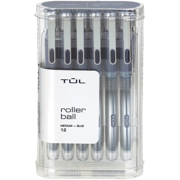 Tul Blue Rollerball Pen Medium, Pack of 12 OfficeMax NZ