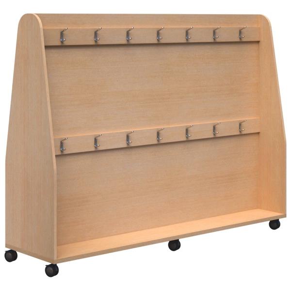 Ako Makerspace School Bag Rack 2000x500x1500mm Refined Oak OfficeMax NZ