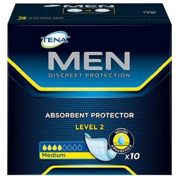 TENA Men Absorbent Protector Incontinence Liner Level 2, Pack of 10