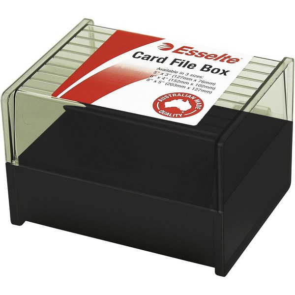 System Card File Box, Plastic, 6x4 Inch, 150x100mm | OfficeMax NZ