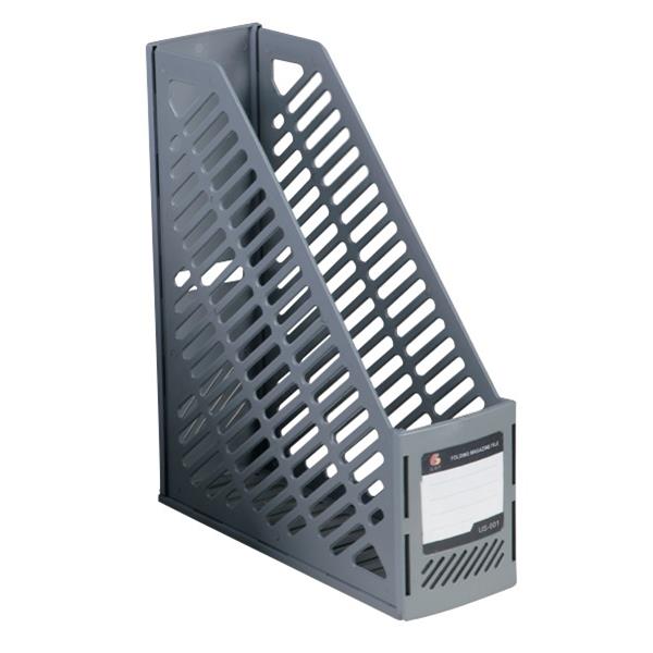 GBP Folding Magazine Holder, Grey OfficeMax NZ