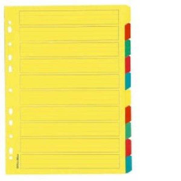 OfficeMax Index Dividers 10 Tab A4 Cardboard Coloured OfficeMax NZ