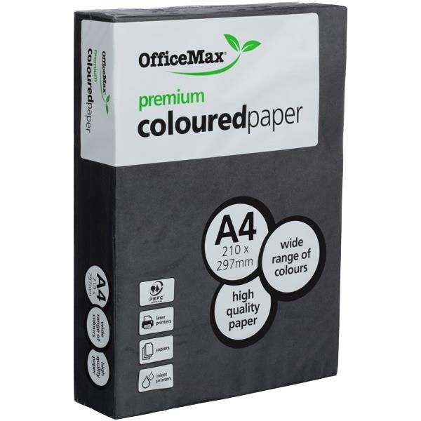 OfficeMax A4 80gsm Beady Black Premium Colour Copy Paper, Pack of 500