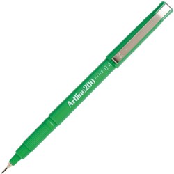 Artline 200 Green FineLiner Pen 0.4mm Fine Tip