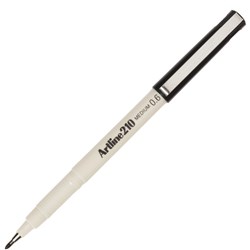 Artline 210 Black FineLiner Pen 0.6mm Medium Tip